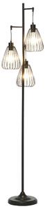 HOMCOM Lampada da Terra Design Vintage Industriale in Metallo Nero, Lampada a Piantana Moderna Diametro 35 x 170cm|Aosom