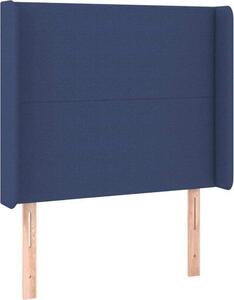 Testiera ad Orecchio Blu 103x16x118/128 cm in Tessuto