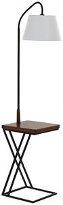 HOMCOM Lampada da Terra Moderna con Caricatore Wireless e Testa Flessibile per Soggiorno, Camera da Letto e Ufficio, 36x36x165 cm|Aosom
