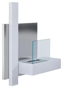 HomCom Camino a Bioetanolo in Acciaio Inox Serbatoio 1.5LT, 75 x 22 x 63cm Camino Decorativo da Parete|Aosom