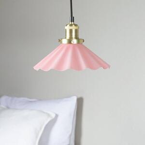 PR Home Lampada a sospensione August, Ø 25 cm, rosa, spina August, Violetto / Fucsia / Rosa, Soggiorno / Sala da pranzo, Vetro, Lampada a sospensione