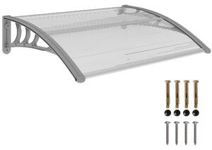 Outsunny Tettoia in Policarbonato Anti-UV da Esterno per Porte e Finestre, 100x80cm|Aosom