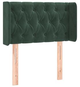 Testiera ad Orecchio Verde Scuro 83x16x78/88 cm in Velluto