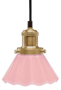 PR Home Lampada a sospensione August, Ø 15 cm, rosa, spina August, Violetto / Fucsia / Rosa, Soggiorno / Sala da pranzo, Vetro, Lampada a sospensione