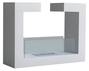 HomCom Camino a Bioetanolo in Acciaio Inossidabile con 1 Serbatoio 1.5LT 78 x 25 x 58 Bianco|Aosom