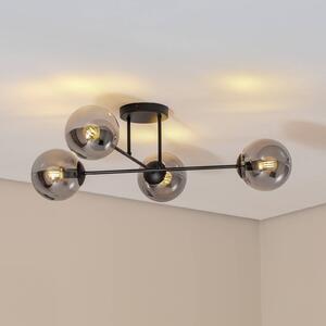 Plafoniera soffitto Glassy Euluna, dimmerabile, Nero, Soggiorno / Sala da pranzo, Vetro, Moderno, Plafoniera