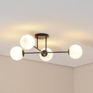 Plafoniera soffitto Glassy Euluna, dimmerabile, Nero, Soggiorno / Sala da pranzo, Vetro, Moderno, Plafoniera