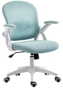 Vinsetto Sedia da Ufficio Girevole con Rotelle e Altezza Regolabile, in Tessuto a Rete, Carico 135 kg, 65.5x61.5x88-97.5cm, Azzurro | Aosom Italy