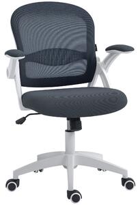Vinsetto Poltrona da Ufficio Girevole con Schienale a Rete e Altezza Regolabile, Sedia da Ufficio Ergonomica, 65.5x61.5x88-97.5cm, Grigio|Aosom Italy