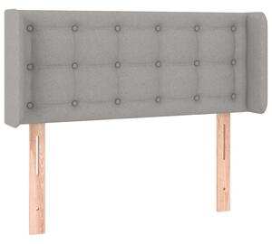 Testiera ad Orecchio Grigio Chiaro 83x16x78/88 cm in Tessuto