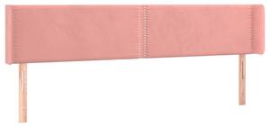 Testiera ad Orecchio Rosa 183x16x78/88 cm in Velluto