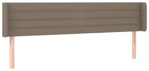 Testiera ad Orecchio Tortora 203x16x78/88 cm in Tessuto