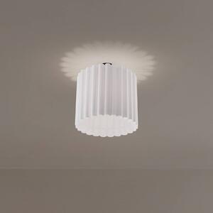 Plafoniera soffitto Aria Duolla, dimmerabile, Bianco / Opale, Soggiorno / Sala da pranzo, Tessuto / Stoffa / Seta, Plafoniera