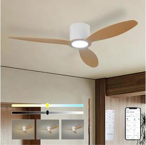 ZEVENTI - Ventilatore da soffitto LED VENTORA LED/24W/230V Wi-Fi Tuya bianco/rovere + telecomando