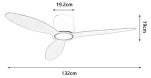 ZEVENTI - Ventilatore da soffitto LED VENTORA LED/24W/230V Wi-Fi Tuya nero/noce + telecomando