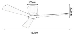ZEVENTI - Ventilatore da soffitto LED AUREX LED/24W/230V Wi-Fi Tuya bianco + telecomando