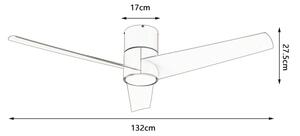 ZEVENTI - Ventilatore da soffitto LED BARROSA LED/18W/230V Wi-Fi Tuya + telecomando