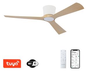 ZEVENTI - Ventilatore da soffitto LED AUREX LED/24W/230V Wi-Fi Tuya bianco/rovere + telecomando