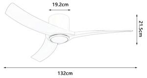 ZEVENTI - Ventilatore da soffitto a LED ORBITO LED/24W/230V Wi-Fi Tuya bianco + telecomando