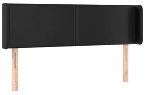 Testiera ad Orecchio Nera 147x16x78/88 cm in Pelle finta