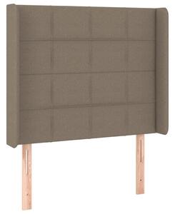 Testiera ad Orecchio Tortora 103x16x118/128 cm in Tessuto