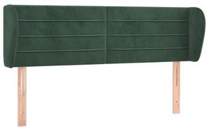 Testiera ad Orecchio Verde Scuro 147x23x78/88 cm in Velluto