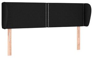 Testiera ad Orecchio Nera 147x23x78/88 cm in Tessuto