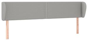 Testiera ad Orecchio Grigio Chiaro 203x23x78/88 cm in Tessuto