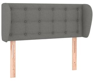 Testiera ad Orecchio Grigio Scuro 93x23x78/88 cm in Tessuto