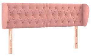 Testiera ad Orecchio Rosa 163x23x78/88 cm in Velluto