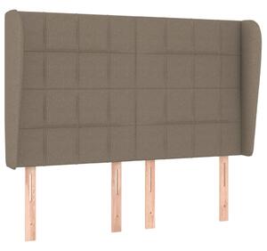 Testiera ad Orecchio Tortora 147 x 23 x 118/128 cm in Tessuto