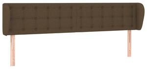 Testiera ad Orecchio Marrone Scuro 163x23x78/88 cm in Tessuto