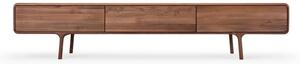 Mobile TV marrone in rovere massiccio 220x45x45 cm Fawn – Gazzda