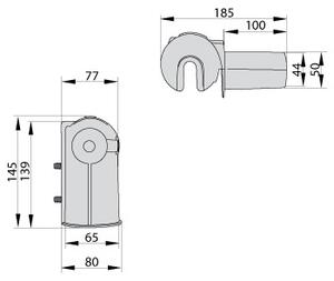 Supporto per lampione IP44 grigio