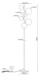 Globo 56149-6S - Lampada da terra VELORA 6xG9/5W/230V