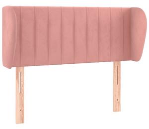 Testiera ad Orecchio Nera 93x23x78/88 cm in Velluto