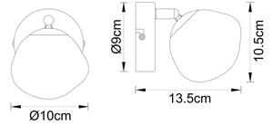 Globo 56149S-1 - Applique da parete VELORA 1xG9/5W/230V