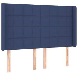 Testiera ad Orecchio Blu 147x16x118/128 cm in Tessuto