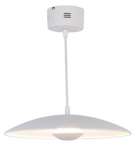 Lampadario LED bianco con paralume in metallo Lund – Candellux Lighting