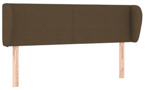 Testiera ad Orecchio Marrone Scuro 147x23x78/88 cm in Tessuto
