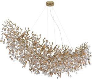 Globo 64138H4G - Lampadario a sospensione con cavi QUEENA 16xE14/40W/230V dorato