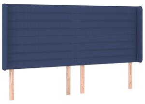 Testiera ad Orecchio Blu 183x16x118/128 cm in Tessuto