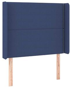 Testiera ad Orecchio Blu 103x16x118/128 cm in Tessuto