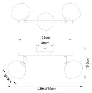 Globo 56149S-2 - Faretto VELORA 2xG9/5W/230V