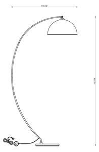 Globo 58486 - Lampada da terra GOTTFRIED 1xE27/60W/230V