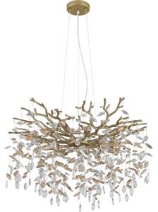 Globo 64138H2G - Lampadario a sospensione con cavo QUEENA 10xE14/40W/230V, finitura oro