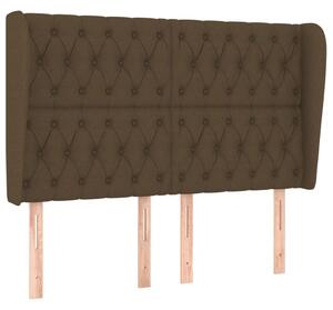 Testiera ad Orecchio Marrone Scuro 163x23x118/128 cm in Tessuto