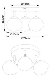 Globo 56149S-3 - Faretto VELORA 3xG9/5W/230V