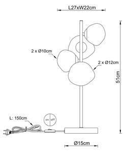 Globo 56149-4T - Lampada da tavolo VELORA 4xG9/5W/230V