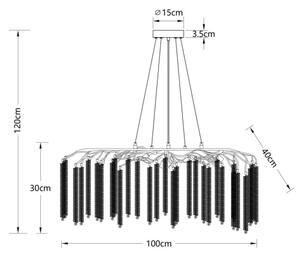 Globo 64137-9 - Lampadario a sospensione su cavo LAVERNE 9xG9/8W/230V